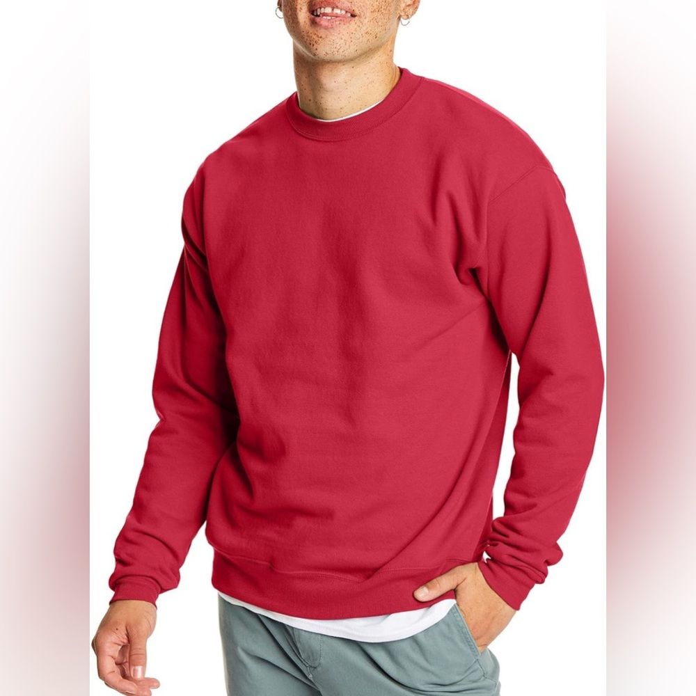 Hanes Men's Ecosmart Fleece Sweatshirt Cotton-Blend Crewneck (568)